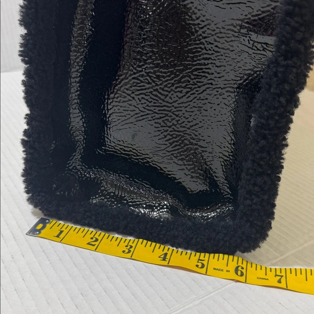 NWT Telfar & UGG Real Sheep Fur Black Large Shearling Shopping Bag - Picture 10 of 11